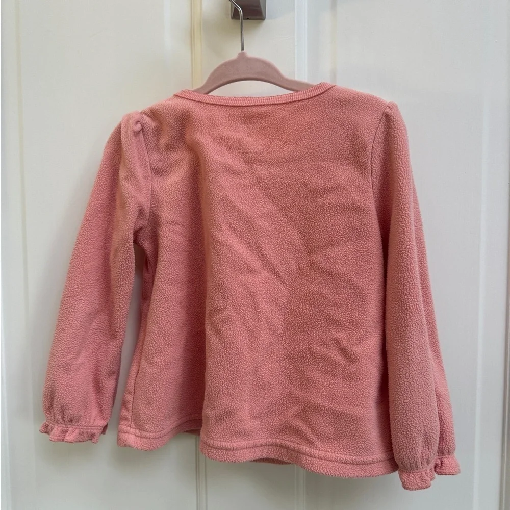NWOT Carter’s 2T Girls Peach Fleece Snow Not Tired Long Sleeve Pajama Top